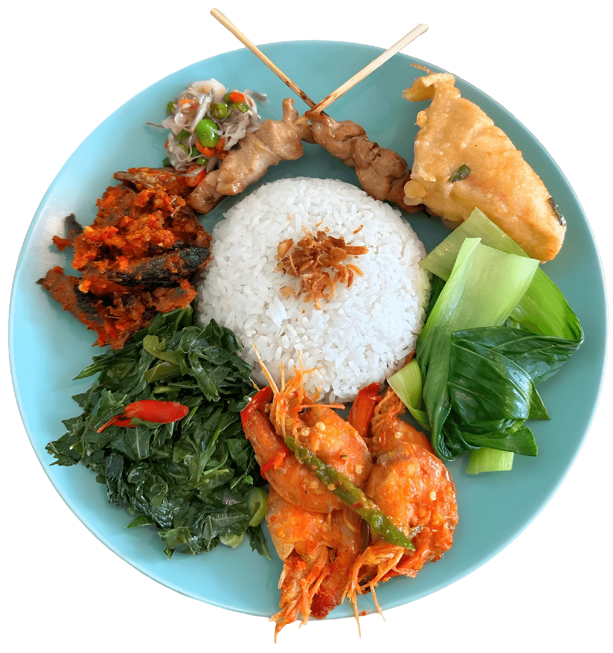Nasi Campur on plate
