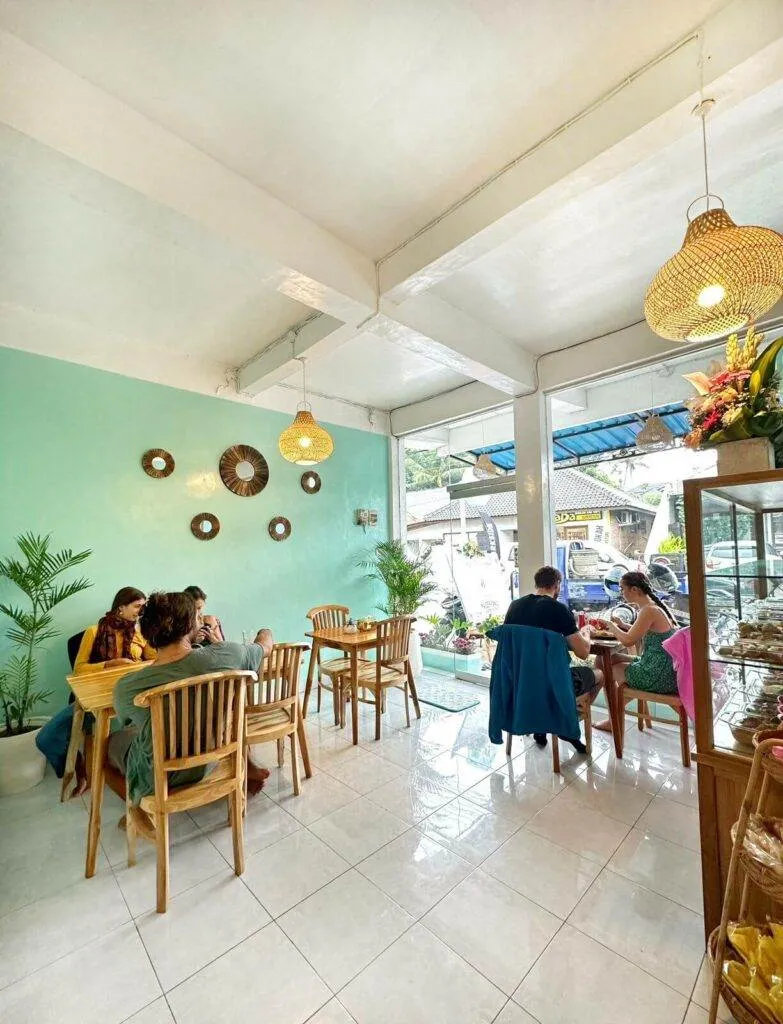 Warung with guests eating at tables